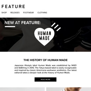 NEW at FEATURE: Human Made