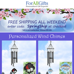 Personalized Wind Chimes & Free Shipping Inside 😀