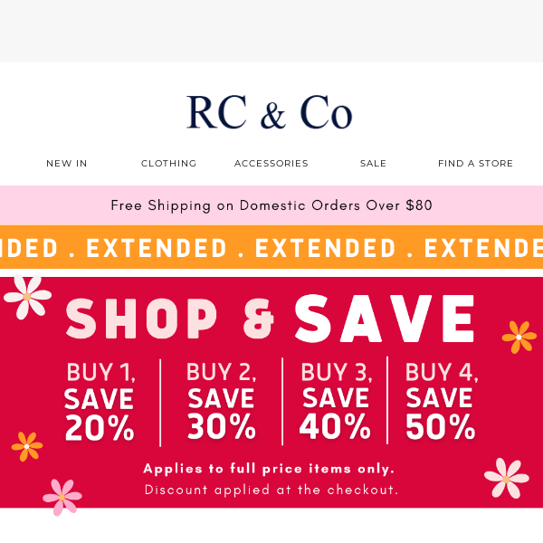 Rodney Clark Shop & Save Has Been Extended!