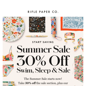 Summer Sale Starts…Now!