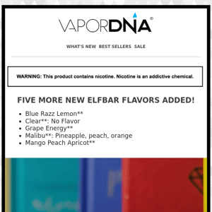 Five New ELFBAR Flavors just arrived!