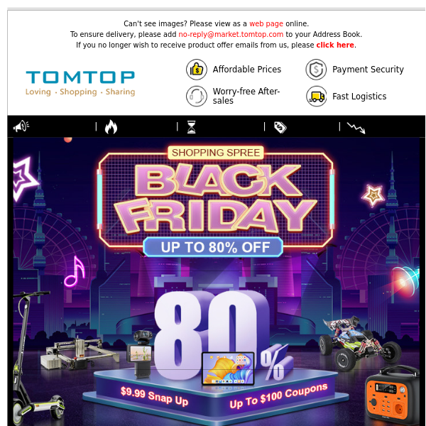 Black Friday Shopping Spree - Up To 80% Off & More Coupons