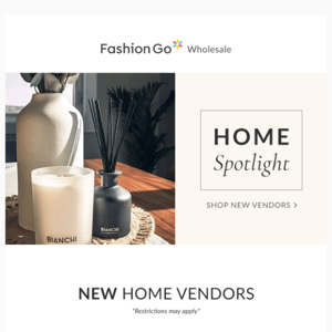 All New Home Vendors | FashionGo