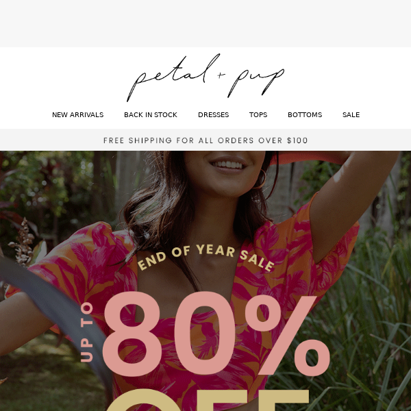 Shop up to 80% off ALL SALE ITEMS