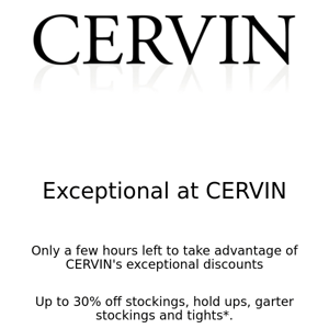 Up to 30% off: it's back to school at CERVIN