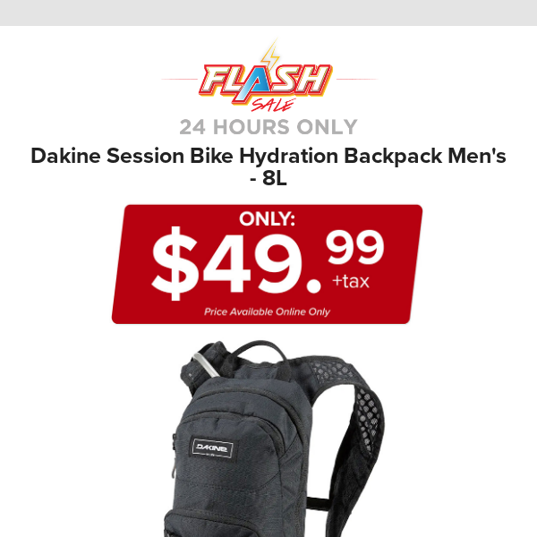 🔥  24 HOURS ONLY | DAKINE BIKE HYDRATION PACK | FLASH SALE