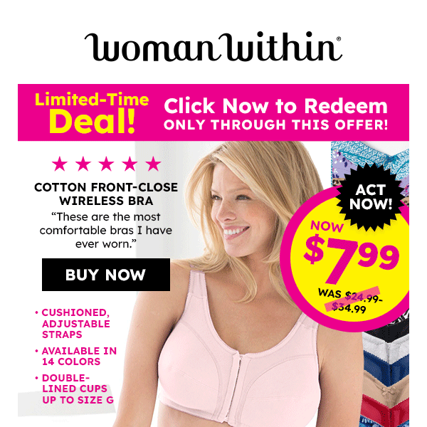 Get it or regret it: The $7 BRA! - Woman Within