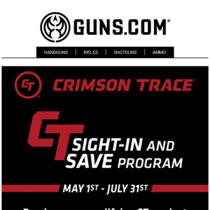 Crimson Trace Sight-In And SAVE