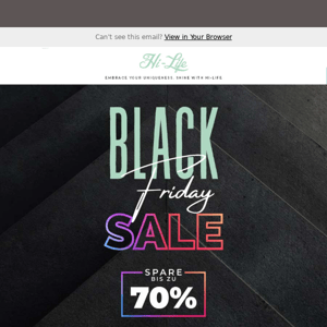 BLACK FRIDAY ENDET IN KÜRZE-  SPARE BIS ZU 70% ⚡