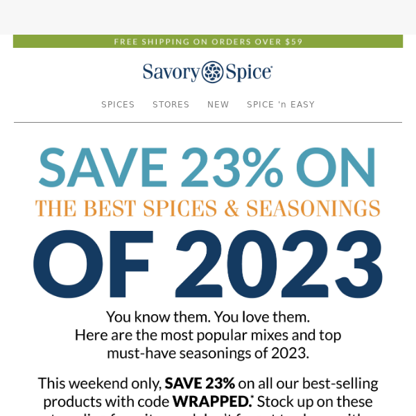 Save 23% On Spices People Loved In 2023 🏆 It's Our Savory Wrapped List