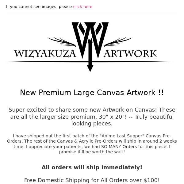NEW CANVAS ARTWORK IN STOCK! PREMIUM LARGE CANVAS! || Wizyakuza.com