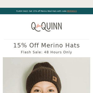 ⏰ 48 Hours Only: 15% Off Merino Wool Hats