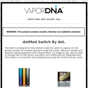 A simple system to start vape:  dotMod Switch By dot.
