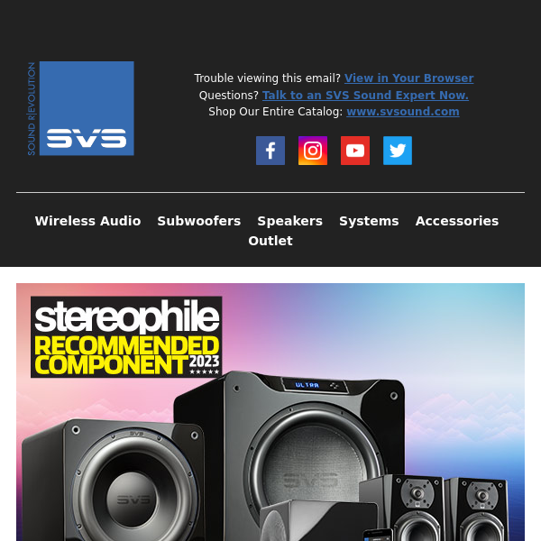 SVS Dominates Stereophile 2023 Recommended Components and New City Added to Live Event Tour