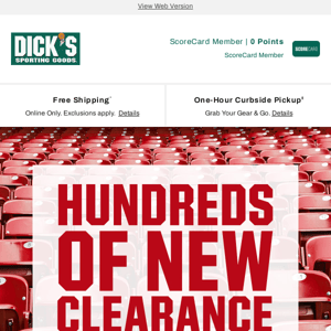 Clearance has LANDED at DICK'S Sporting Goods... More price reductions have been made so check them out!
