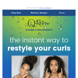 Need a faster way to restyle your curls?