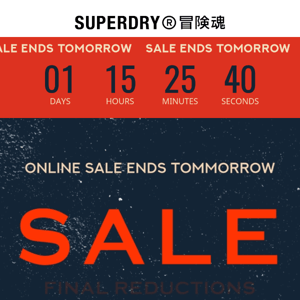 Not long left of sale - Superdry