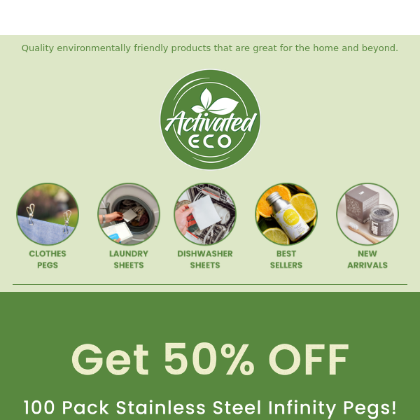 ♻️ 50% Off Stainless Steel Infinity Pegs ♻️