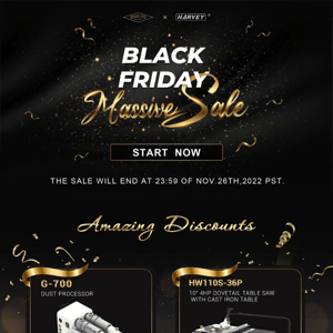Black Friday Massive Sale! Start Now!