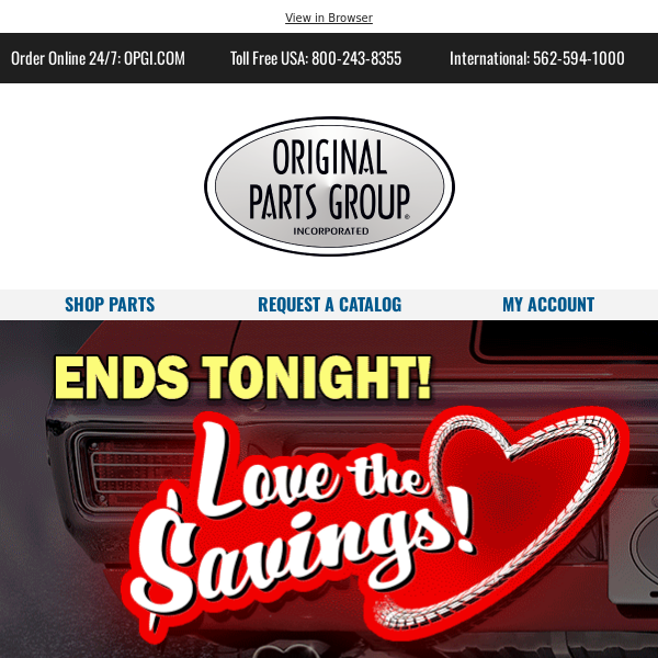 Love is Forever, but Saving Up to 15% Ends Tonight!