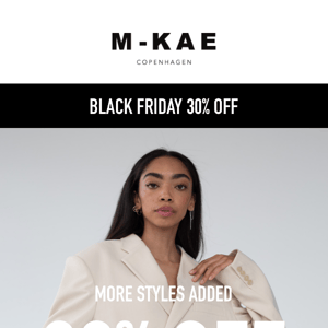 30% OFF - MORE STYLES ADDED!