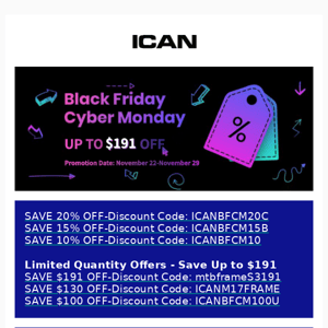 Up to 200 USD Off on Black Friday Sale!