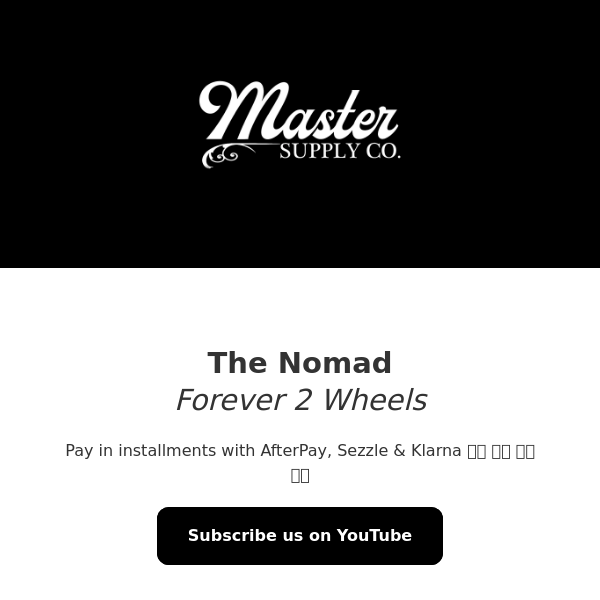 Master Supply Co| Forever 2 Wheels | The Nomad Cropped Style