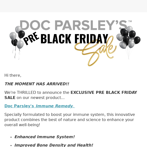 NEW Immune Remedy- Pre Black Friday EXCLUSIVE!