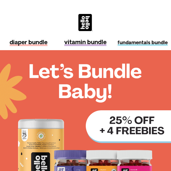 Get 25% off and a FREE Vitamin Bundle!