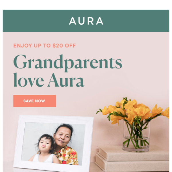 Shop up to $20 off for Grandparents Day 🤗