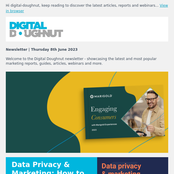 [Newsletter ] Display Advertising, Data Privacy, Product Marketing + Much More