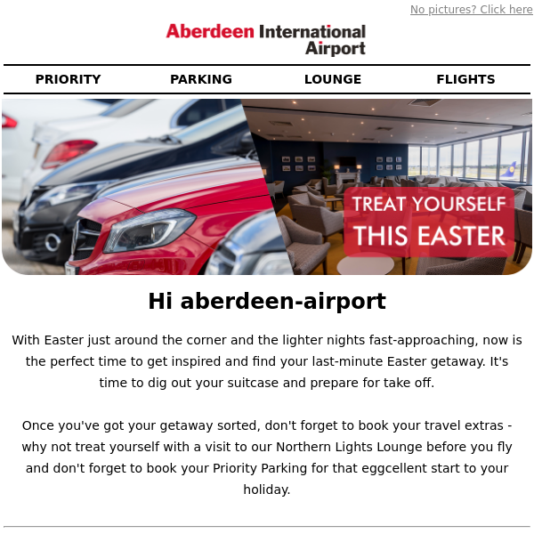 Treat yourself this Easter Aberdeen Airport 🥂