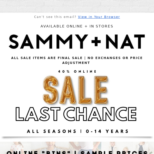 Major S A L E is ending soon! (up to 40% off + sample prices)
