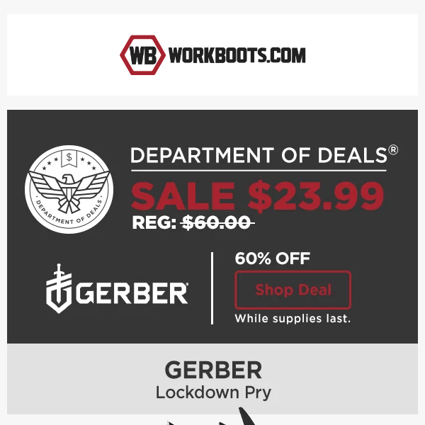 DOD: Gerber Lockdown Pry 🚨 (ONLY $23.99!)