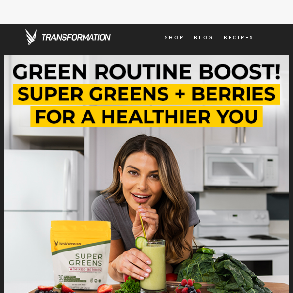 Revitalize Your Routine with Super Greens + Berries! 🌱