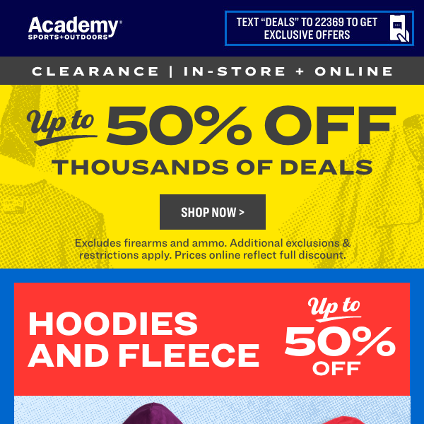 Up to 50% Off Top Brands in Fleece