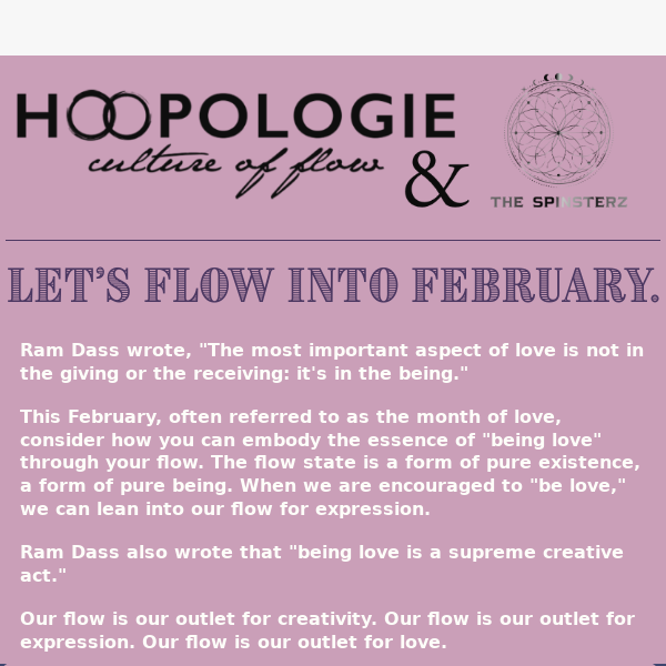 Let's Flow into February 2024 ✨ Check out the February Flow Arts Calendar inside.