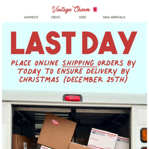 Last Day for Express Shipping! 🚚 📦