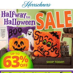 Halfway To Halloween = Savings Up To 63%.