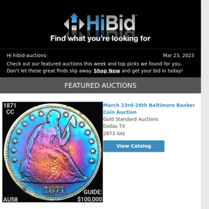 Thursday's Great Deals From HiBid Auctions - March 23, 2023