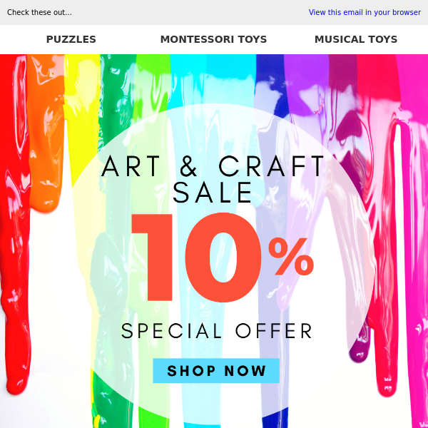 🎉 Art & Craft Sale - starts NOW!