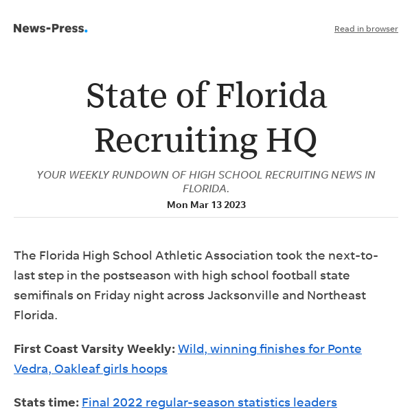 State of Florida Recruiting HQ: Football roundup: Bolles, Columbia, Union County fall