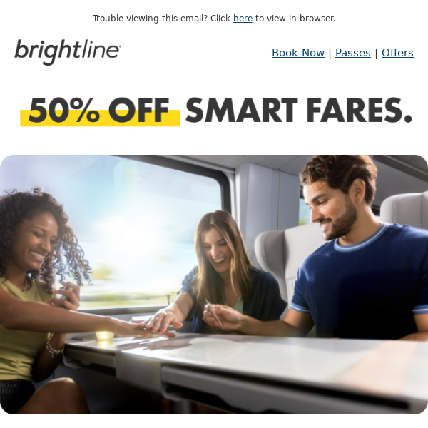Save 50% on SMART fares.
