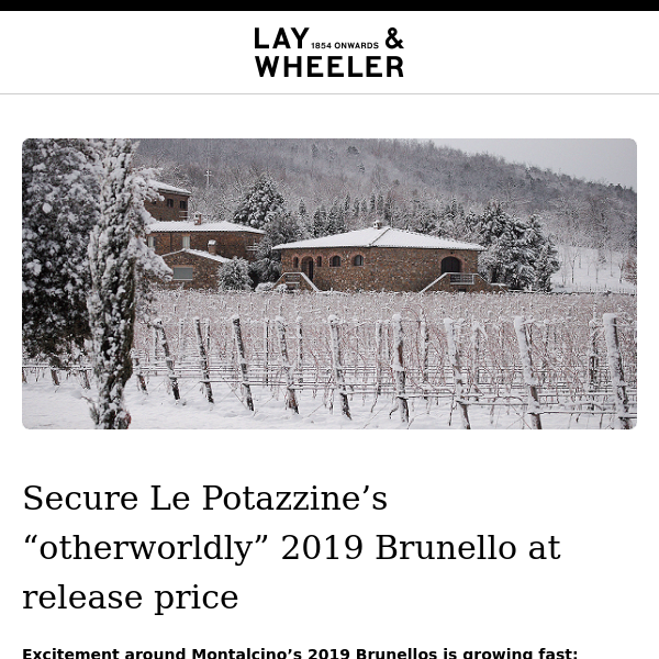  A “spellbinding” 98-point Brunello from Le Potazzine, a pick of the 2019 vintage