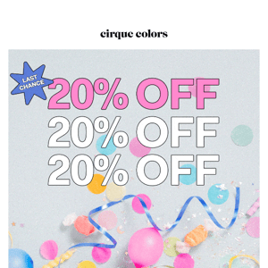 Your LAST chance for 20% off ﻿⚠️
