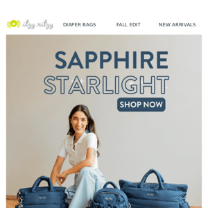 NEW IN BLUE! 💙💍 Sapphire Starlight Dream Diaper Bags!