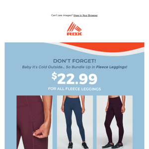 Don't Miss $22.99 Fleece Leggings!