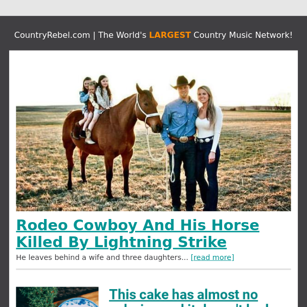 Rodeo Cowboy And His Horse Killed By Lightning Strike