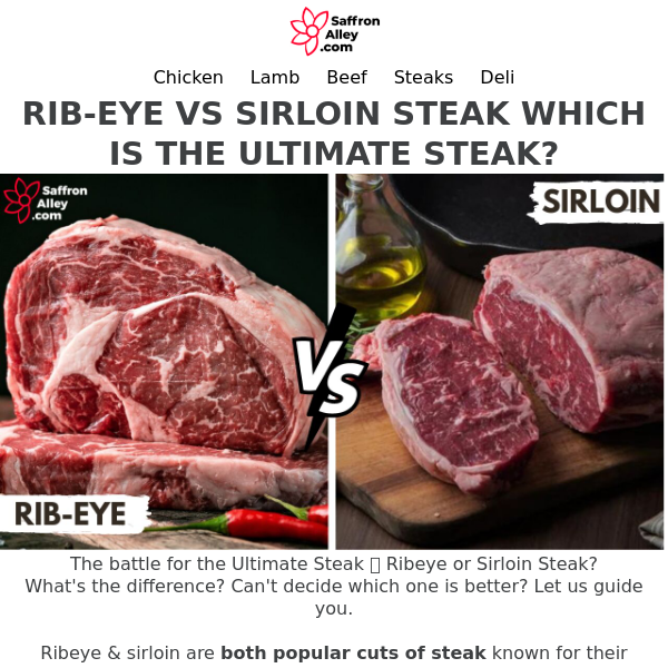 T Bone vs Ribeye: A Sizzling Showdown in the World of Steaks – One Stop  Halal
