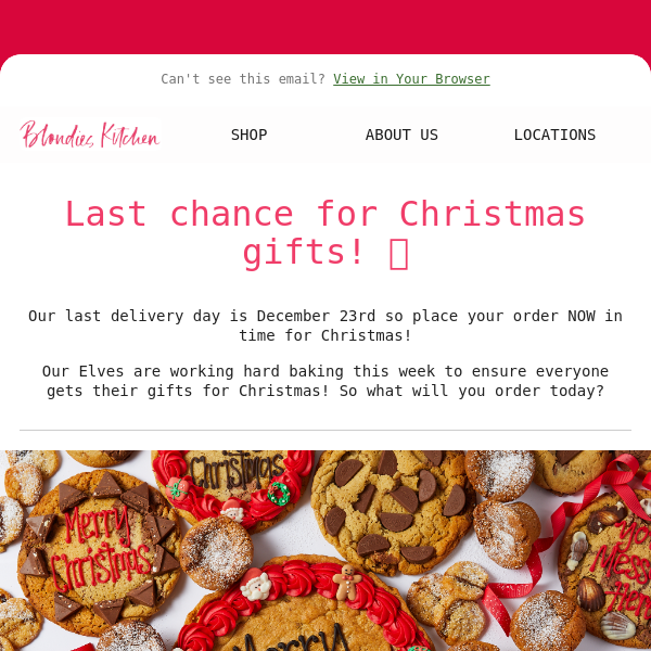Last call for cookies this Christmas! Order today 🎁